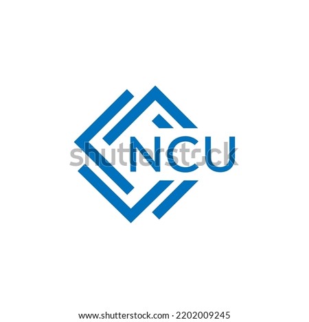 NCU letter logo design on white background. NCU creative circle letter logo concept. NCU letter design.
