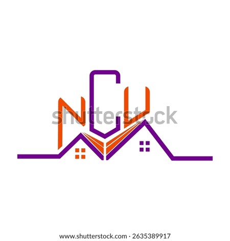 NCU Real State logo design, NCU simple and modern logo. NCU luxurious alphabet design  