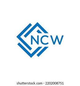 NCW letter logo design on white background. NCW creative circle letter logo concept. NCW letter design.
