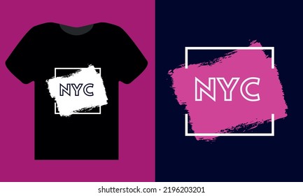 NCY,Typography t-shirt design concept illustration.