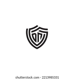 ND abstract line shield concept in high quality professional design that will print well across any print media