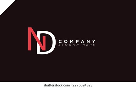 ND Alphabet letters Initials Monogram logo DN, N and D