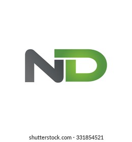 ND company linked letter logo green