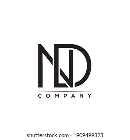 Nd Creative Letter Logo Vector Stock Vector (Royalty Free) 1909499323 ...