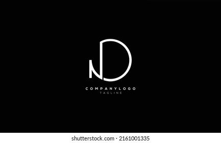 ND DN Abstract initial monogram letter alphabet logo design