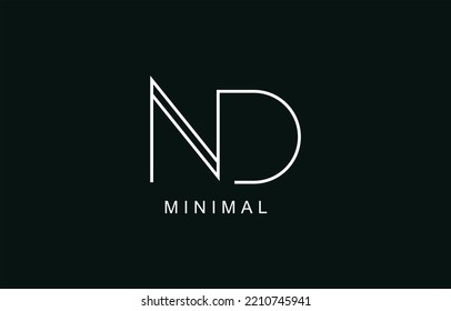 ND or DN Abstract initial monogram letter alphabet logo