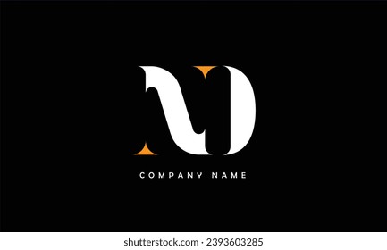 ND, DN Abstrakte Buchstaben Logo MonograM