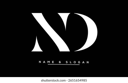 ND, DN Abstract Letters Logo Monogram