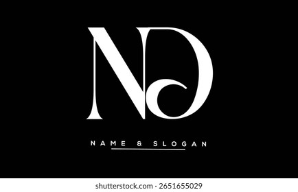 ND, DN Abstract Letters Logo Monogram