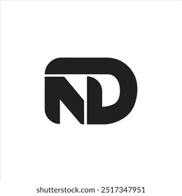 Nd or Dn letter initial unique elegant and icon logo design