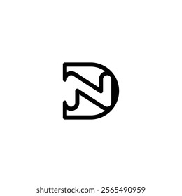 ND DN Letter Logo Design with a Minimalist Flair