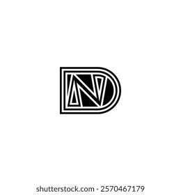 ND DN Letter Logo Design with a Minimalist Flair