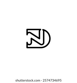ND DN Letter Logo Design with a Minimalist Flair