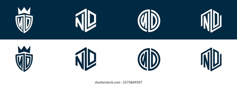 ND DN letter logo set design
