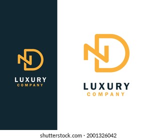 ND, DN logo design template, Good for brand, advertising, real estate, construction, house, home, and business card