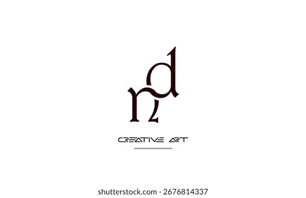 ND, DN, N, D letras abstratas monograma de logotipo