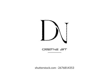 ND, DN, N, D abstract letters logo monogram