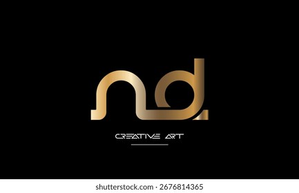 ND, DN, N, D abstract letters logo monogram