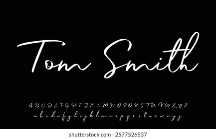 nd drawn vector alphabet. Modern monoline signature script font. Elegant Signature Font. Best Alphabet Beautiful Calligraphy Signature Font