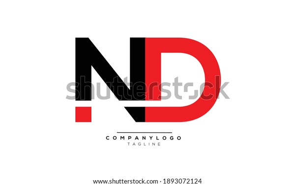 Nd Icon Monogram Letter Text Alphabet Stock Vector (Royalty Free ...