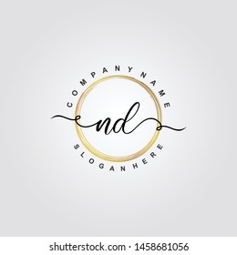 ND Initial beauty floral logo template