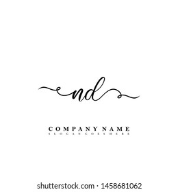 ND Initial beauty floral logo template