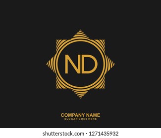 ND Initial letter geometric logo vector