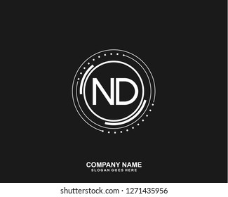 ND Initial letter geometric logo vector