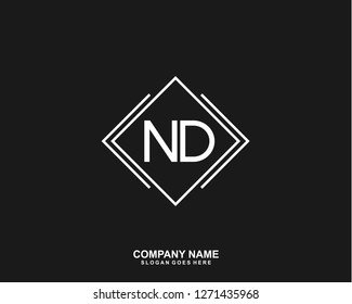ND Initial letter geometric logo vector