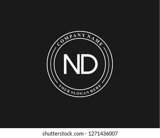 ND Initial letter geometric logo vector