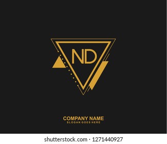 ND Initial letter geometric logo vector