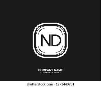 ND Initial letter geometric logo vector