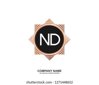 ND Initial letter geometric logo vector
