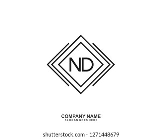 ND Initial letter geometric logo vector