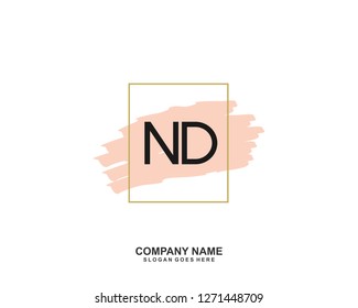ND Initial letter geometric logo vector