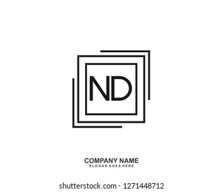 ND Initial letter geometric logo vector