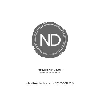 ND Initial letter geometric logo vector
