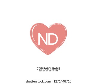 ND Initial letter geometric logo vector
