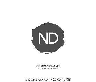 ND Initial letter geometric logo vector