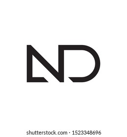 ND initial letter logo template vector icon design