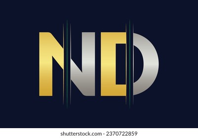 ND Letter logo design vector template.