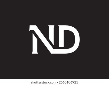 ND letter logo design vector am initials design icon