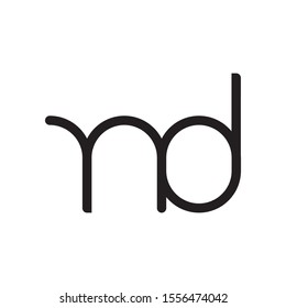 ND letter logo template vector icon design