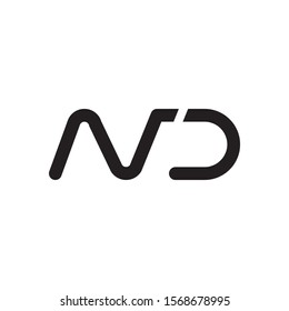 ND letter logo template vector icon design