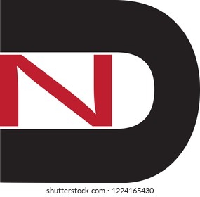 nd letter vector logo