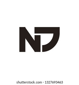 nd letter vector logo. nj letter vector logo