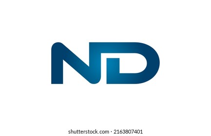 ND linked letters logo icon