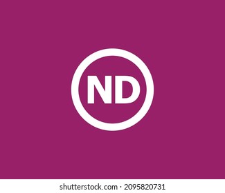 ND logo design vector template