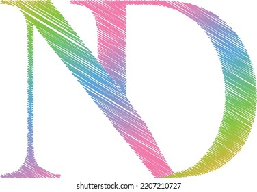 ND logo design vector template