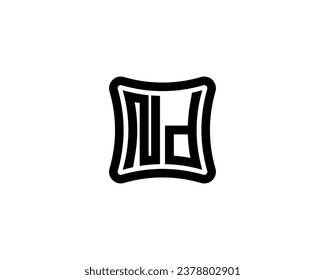 Plantilla vectorial de diseño de logotipo ND